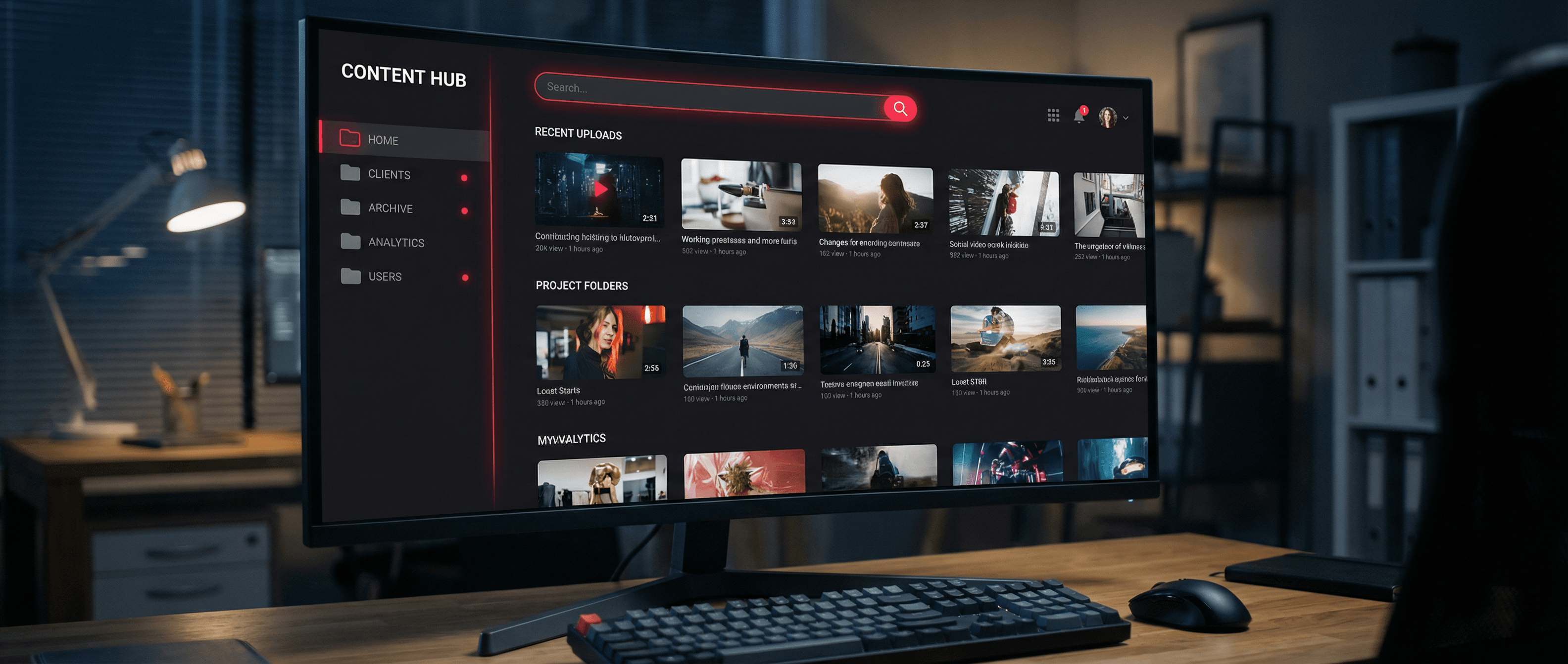 Organized content hub